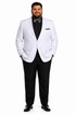 Men's One Button Shawl Dinner White Jacket