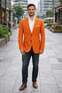 Mens Orange Dinner Jacket - Mens Evening jackets - Tuxedo Dinner Jacket