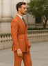 Men’s Orange Striped Double-Breasted Suit – Groom & Party Style