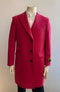 Men's Overcoat Pink - Megento Color Wool Topcoat - Ticket Pocket Peak Collar