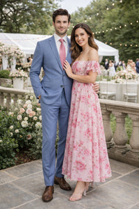 Mens Light Blue Suit Mantoni – Slim Fit Formal Suit for Summer and Weddings