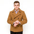 Mens Peacoat Wool Fabric Double breasted Style Coat in 10 Colors