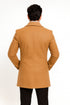 Mens Peacoat Wool Fabric Double Breasted - Tan
