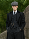 Mens Peaky Blinders Costume - peaky blinder outfit - Include peaky blinder actor cap Thomas Shelby Black Suit Overcoat & Hat