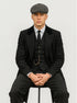 Mens Peaky Blinders Costume - peaky blinder outfit - Include peaky blinder actor cap Thomas Shelby Black Suit Overcoat & Hat