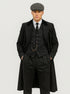 Mens Peaky Blinders Costume - peaky blinder outfit - Include peaky blinder actor cap Thomas Shelby Black Suit Overcoat & Hat