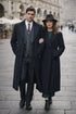 Mens Peaky Blinders Costume Thomas Shelby 3PC Suit & Black Overcoat