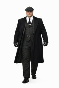 Mens Peaky Blinders Costume Thomas Shelby Suit & Overcoat