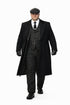 Mens Peaky Blinders Costume Thomas Shelby Suit & Overcoat