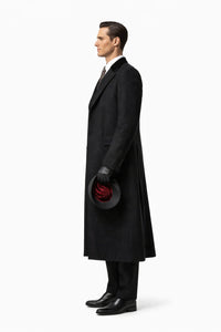Mens Peaky Blinders Costume Thomas Shelby Vested Suit & Black Overcoat