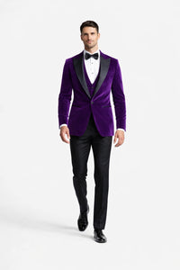 Mens Purple Velvet Dinner Jacket - Mens Evening jackets - Tuxedo Dinner Jacket