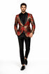 Mens Red and Gold Dinner Jacket - Mens Evening jackets - Tuxedo Dinner Jacket