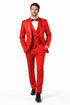 Classic Red Shawl Lapel Tuxedo for Men | 1-Button 4-Piece Suit