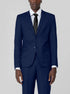 Mens Two Button Royal Blue Birdseye Suit