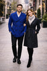 Mens Royal Blue Double-Breasted Wool Peacoat – Alberto Nardoni Collection