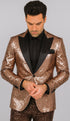 Mens Sequin Suit - Sparkly Suit - Rose Gold Glitter Suit