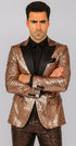 Mens Sequin Suit - Sparkly Suit - Rose Gold Glitter Suit
