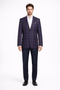 Mens Slim Fit Two Button Sport Coat Purple and Blue Blazer
