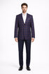 Mens Slim Fit Two Button Sport Coat Purple and Blue Blazer