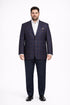 Mens Slim Fit Two Button Sport Coat Purple and Blue Blazer
