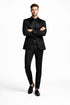 Men's Slim Fit Wedding & Prom Tonal Paisley Black Tuxedo Jacket