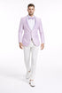 Mens Slim Fit Wedding & Prom Tonal Paisley Lavender Tuxedo Jacket