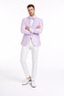 Mens Slim Fit Wedding & Prom Tonal Paisley Lavender Tuxedo Jacket