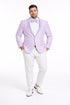 Mens Slim Fit Wedding & Prom Tonal Paisley Lavender Tuxedo Jacket