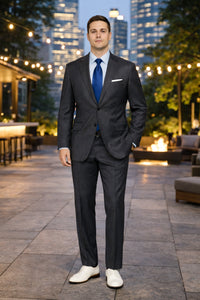 Men's Spectre Two Piece Suit Charcoal Grey James Bond Outfit