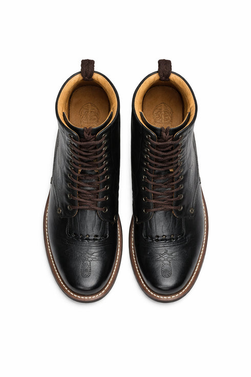 Mens Square Toe Lace Up Boots