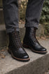 Mens Square Toe Lace Up Boots