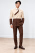 Mens Statement 100% Wool Modern Fit Double Breasted Suit - Two Tone Jacket in Many Colors