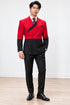 Mens Statement 100% Wool Modern Fit Double Breasted Suit - Two Tone Jacket in Many Colors