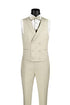 Mens Tan Tuxedo - Beige Suit "Flare" Ecru 1-Button Peak Tuxedo (4-Piece Set)