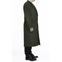 Mens Topcoat Full Length Wool Dress oloive green Top