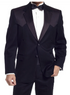 Mens Traditional Black Western Tuxedo Suit – 2 Piece Cowboy Formal Suit with Western Yoke Sport Coat & Matching Black Pants