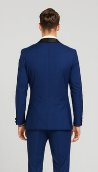 Men's tuxedo Black Shawl Lapel Royal Blue Dress Suits for Men