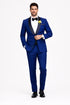 Men's tuxedo Black Shawl Lapel Royal Blue Dress Suits for Men