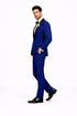 Men's tuxedo Black Shawl Lapel Royal Blue Dress Suits for Men