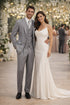 Mens Two Button Classic Fit Vested Light Grey Suit