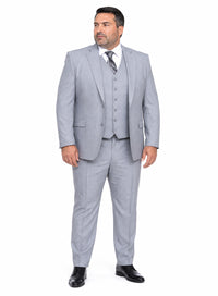 Mens Vested Gatsby Suit Pinstripe Grey Regular Fit Venetian