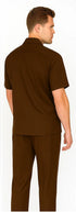 Mens Walking Suit in Color Brown Leisure Suit Casual Matching Shirt and Pants $99