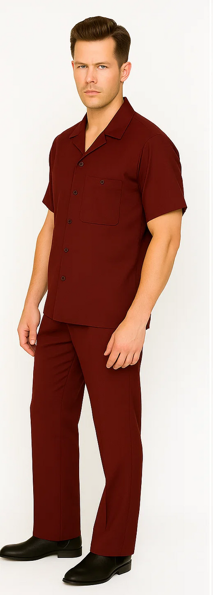 Mens Walking Suit Burgundy main image 1