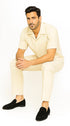 Mens Walking Suit in Color Cream Leisure Suit Casual Matching Shirt and Pants $99