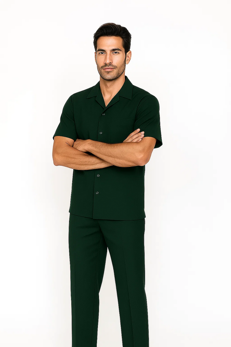 Mens Walking Suit in Color lavender leisure suit causal Matching Shirt and Pants $99