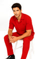 Mens Walking Suit in Color Red Leisure Suit Casual Matching Shirt and Pants $99