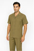 Mens Walking Suit in Color Safari Leisure Suit Casual Matching Shirt and Pants $99