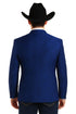 Mens Western Blazer - Paisley Pattern Cowboy Tuxedo Jacket in Color Royal