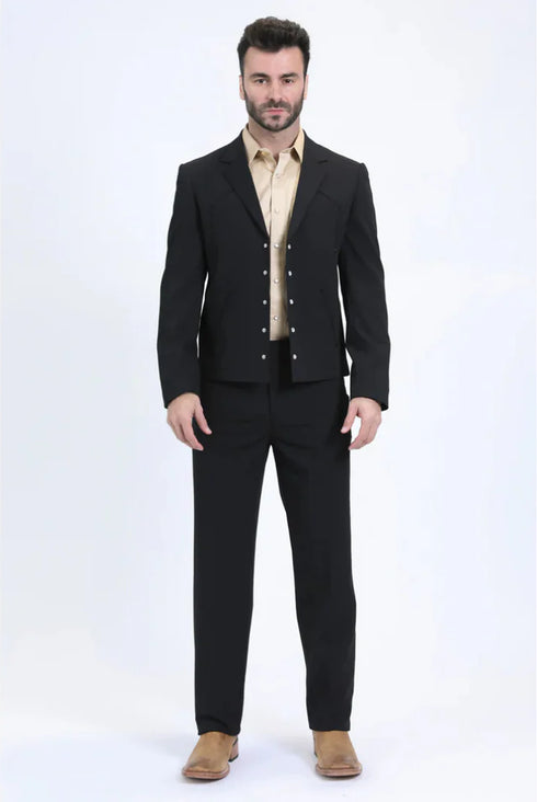Men's Western Sport Suit - Black