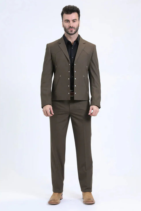 Men's Western Sport Suit - Brown